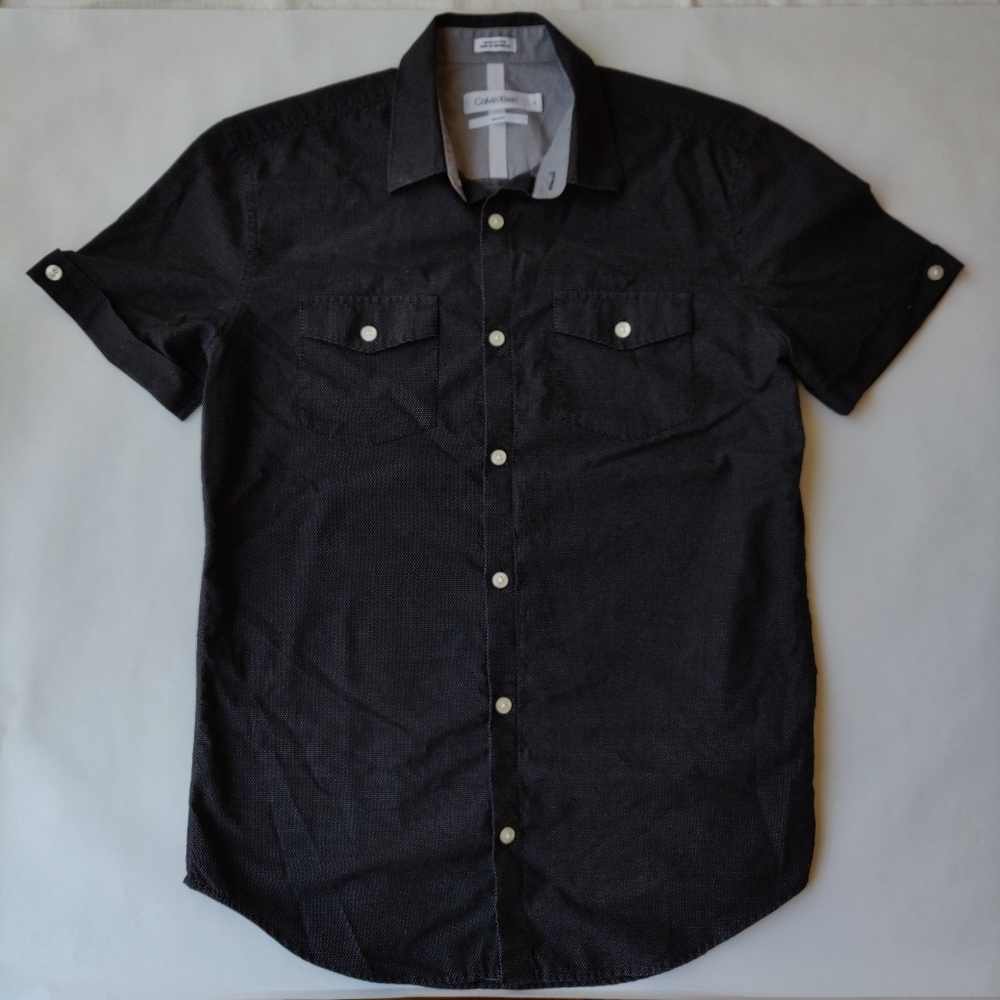 Calvin Klein Slim Fit, Black Dots, Size Small